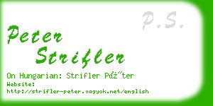 peter strifler business card